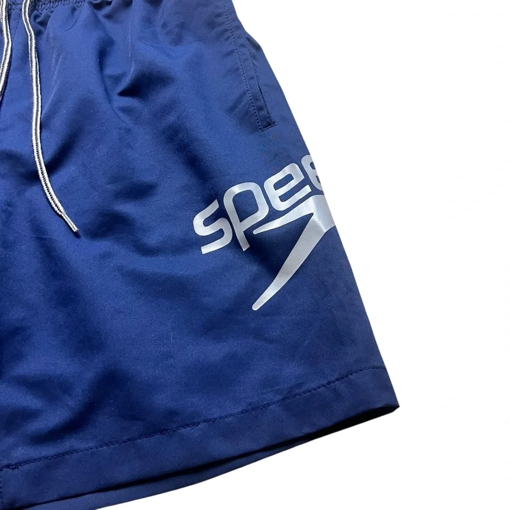 Speedo Men’s Navy Blue‎ Lined Swim Trunks Swim Shorts SZ S